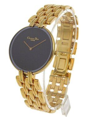 Dior Bakira Watches D47-154-4 gold blackDial Plated Gold/Stainless Steel Q...
